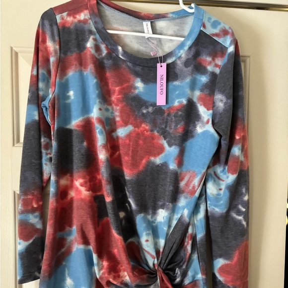 Niluofuo Tunic Tie Dye Top - Picture 3 of 3